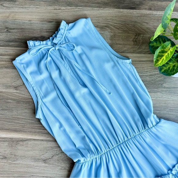 Boutique Brand - Sleeveless Tiered Ruffle Baby Blue Dress Size S - Picture 3 of 11